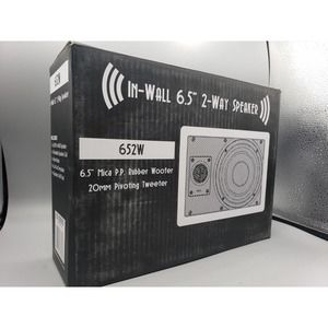 NEW #652W Speaker In-Wall/Ceiling Pivoting Tweeter 6.5" Rubber Woofer multiples!